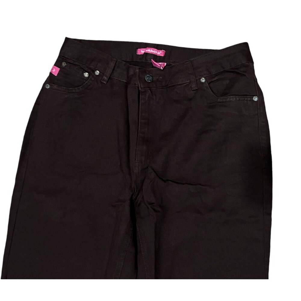 Woman Within NWOT Perfect Relaxed Cotton Jean Sz 30 Tall Black - Picture 3 of 8